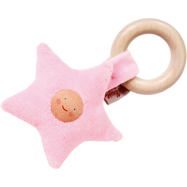 Sternengreifling rosa Holzring