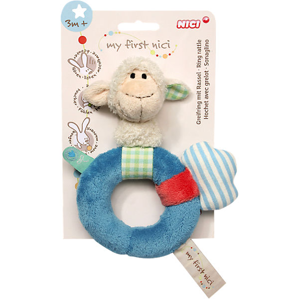 My First NICI 35939 Greifring Lamm mit Rassel