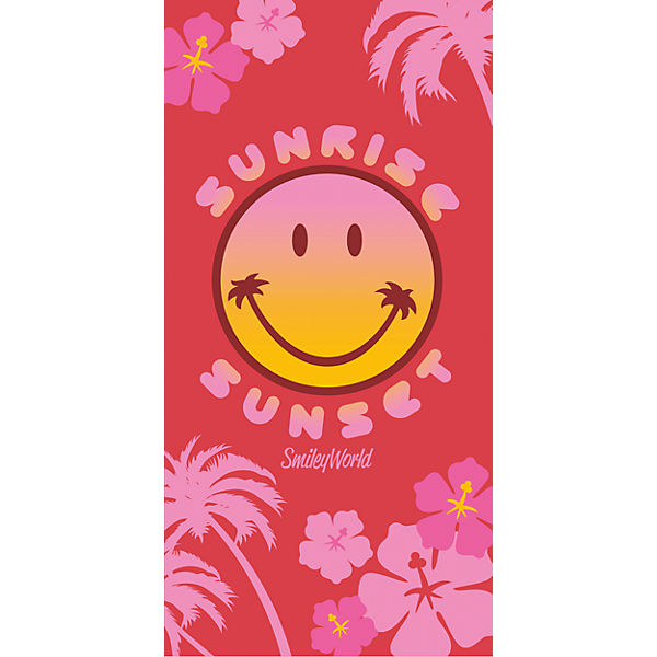 Strand- / Badetuch Smiley Hawaii Rose, 75 x 150 cm