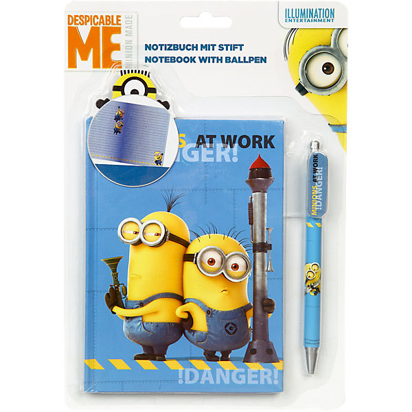 Notizbuch mit Stift Minions