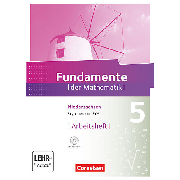Fundamente der Mathematik, Gymnasium Niedersachsen G9: 5. Schuljahr, Arbeitsheft, m. CD-ROM