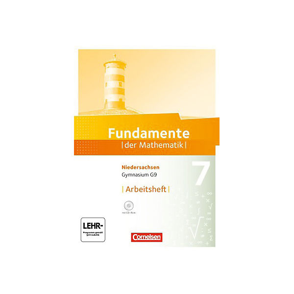 Fundamente der Mathematik, Gymnasium Niedersachsen G9: 7. Schuljahr, Arbeitsheft, m. CD-ROM
