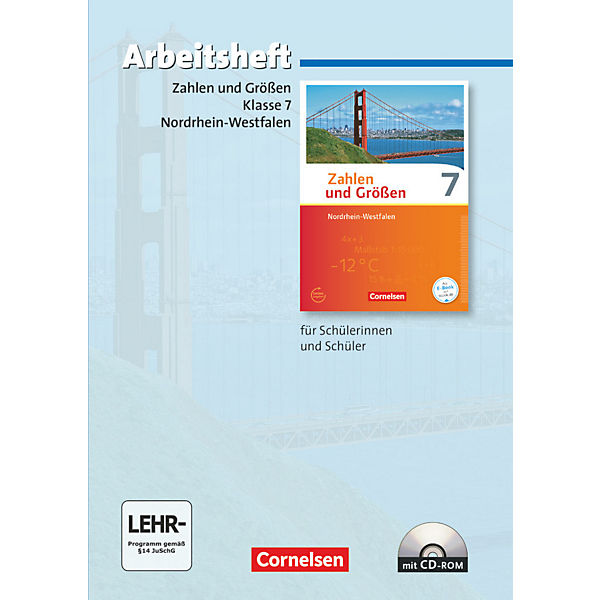 Zahlen und Größen, Nordrhein-Westfalen (Ausgabe 2013): 7. Schuljahr, Arbeitsheft mit CD-ROM