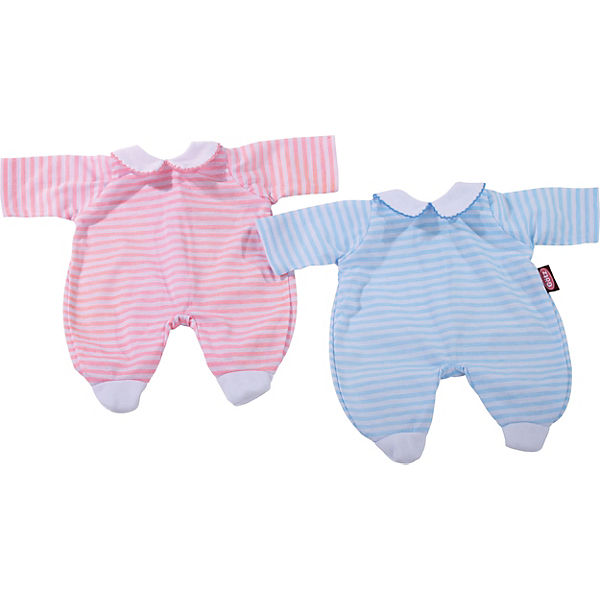 Puppenkleidung Anzug, pink stripes 42-46 cm