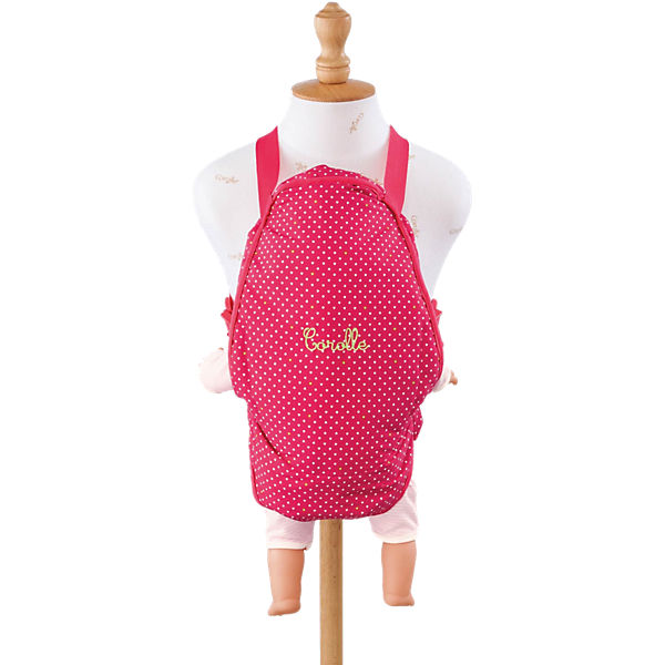 Puppenzubehör Tragesitz kirschrot 36-42 cm