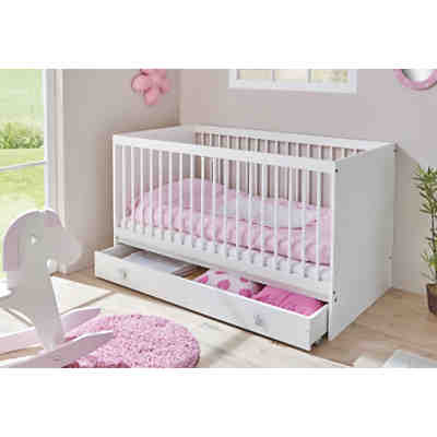 Babyzimmer Paula, 3-tlg (Kinderbett, Schubkasten, Wickelkommode), weiß 2