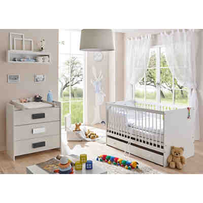 Babyzimmer paula, 3 tlg (kinderbett, schubkasten, wickelkommode ...