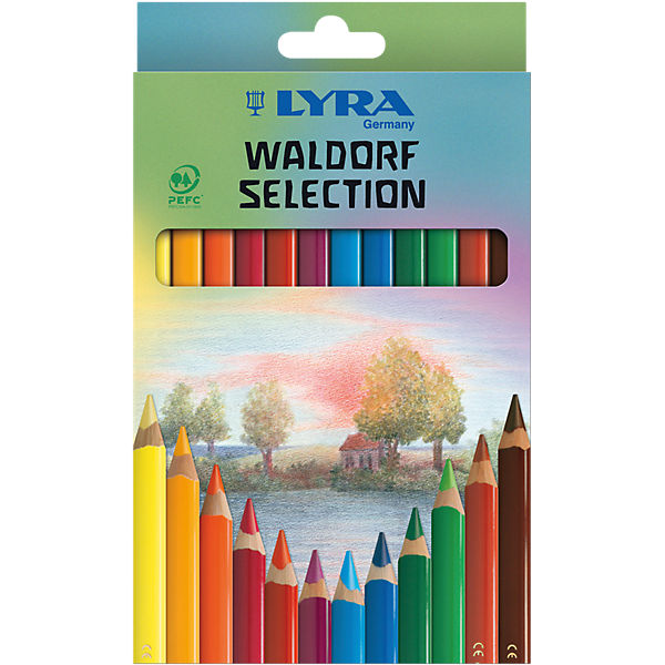 Buntstifte Waldorf Selection, 12 Farben, lackiert