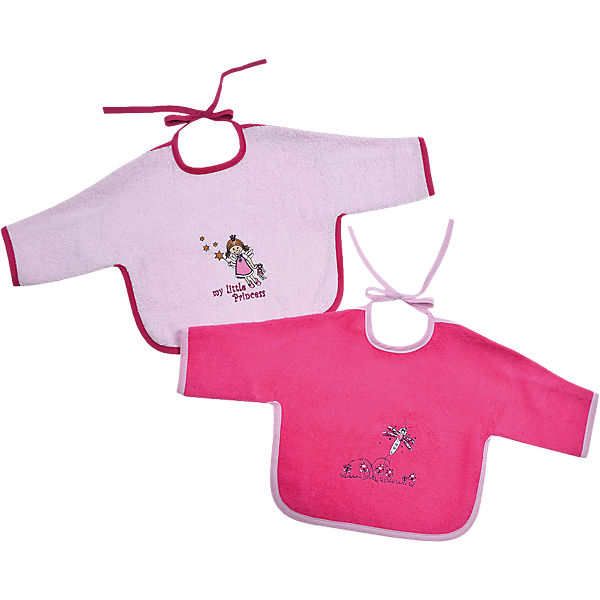 Ärmellätzchen Little Princess rosé + Schmetterling pink, 68 x 34 cm, 2er-Set