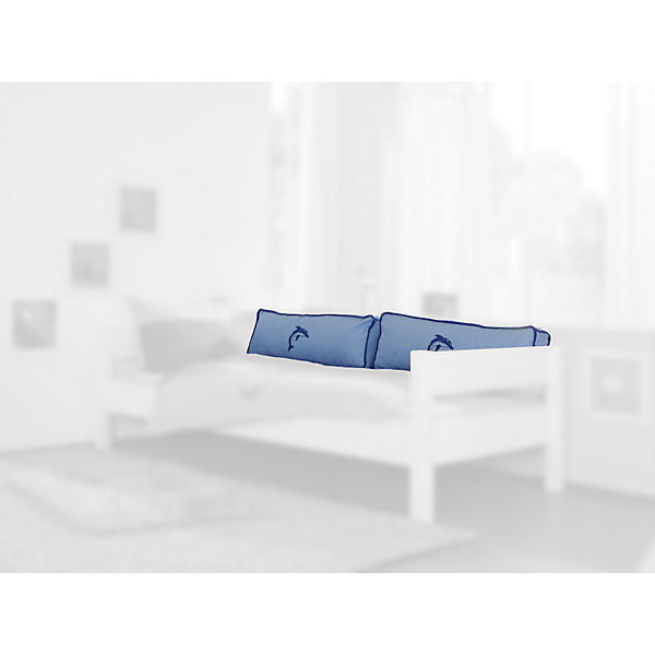 Kissen, 88 x 33 cm, Delphin blau