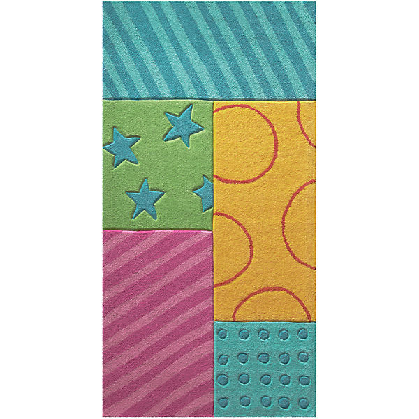 Kinderteppich Patchwork Garden