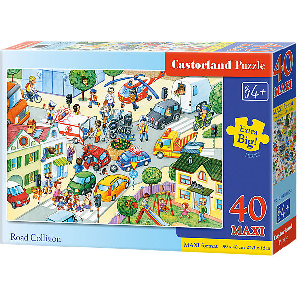 Bodenpuzzle 40 Teile Maxi - Verkehrsunfall