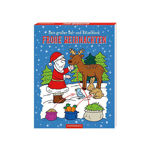 Mein großer Mal- und Rätselblock Frohe Weihnachten