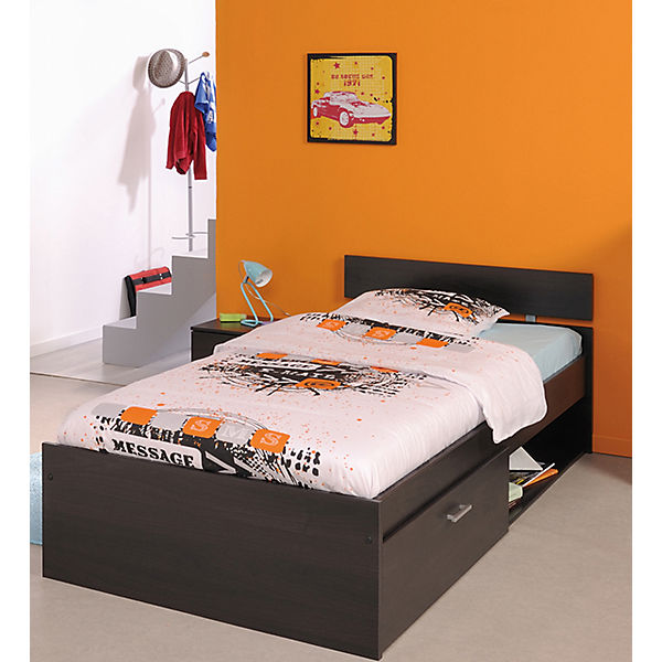 Jugendbett Infinity inkl. Nachttisch, 90 x 200 cm, braun