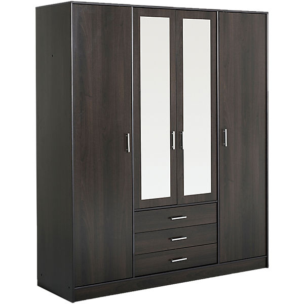 Kleiderschrank 4-trg. Infinity, dunkelbraun