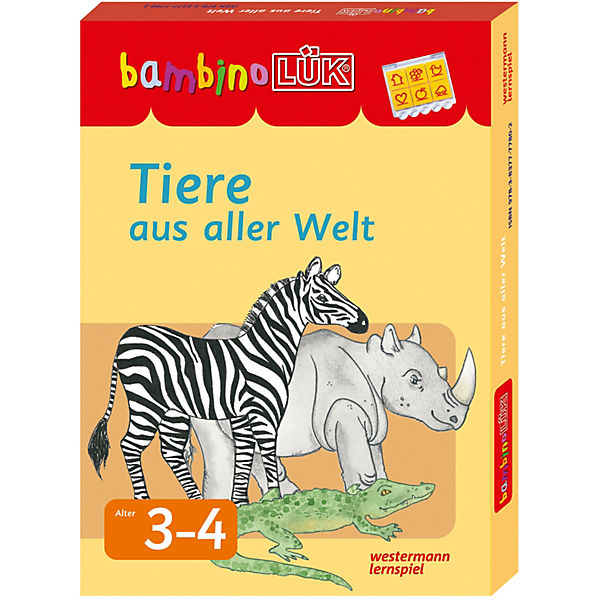 bambino LÜK: Tiere aus aller Welt, mit bambino LÜK-Lösungsgerät und Spiralbuchblock