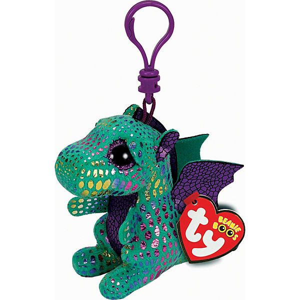 CARLETTO 7136637 Beanie Boo Schlüsselanhänger Drache Cinder