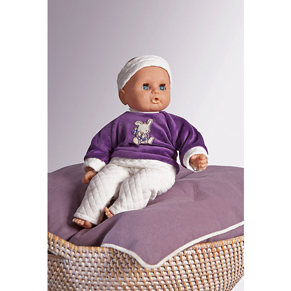 Babypuppe mit lila Outfit, 32 cm