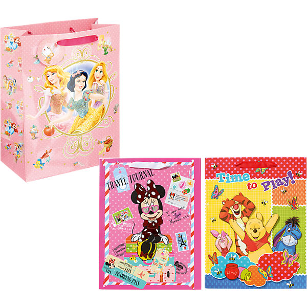 Geschenktüten-Set Lack & Glamour Disney Mädchen, 3-tlg.