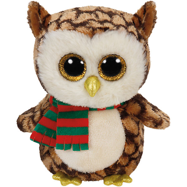 Wise Eule braun mit Schal 15cm