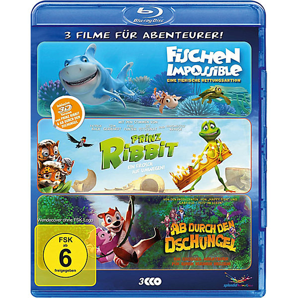 BLU-RAY Abenteurer-Box (Fischen Impossible, Prinz Ribbit, Ab durch den Dschungel)