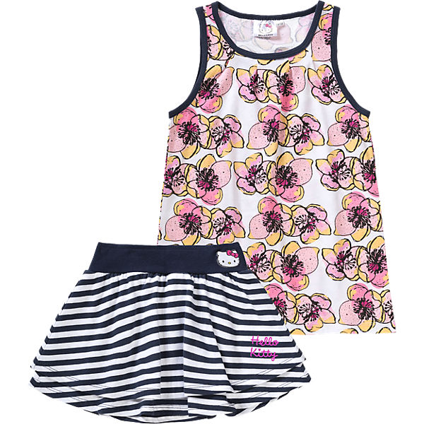 HELLO KITTY Set Top + Rock für Mädchen