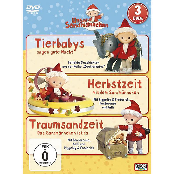 DVD Unser Sandmännchen 3-er DVD-Box Folgen 4, 5 und 7