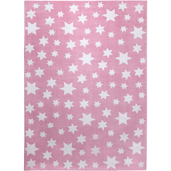 Teppich Jeans Star, rosa