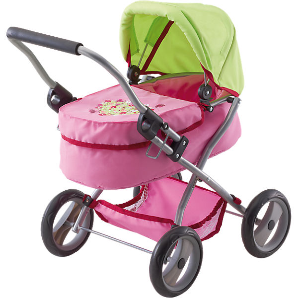 Puppenwagen pink/grün