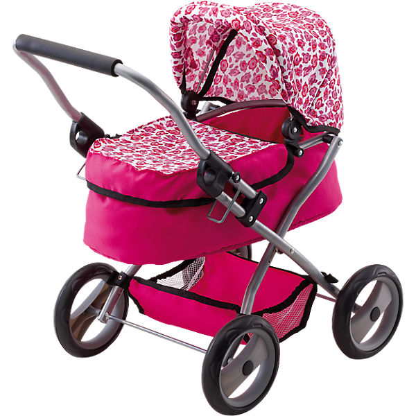 Puppenwagen Trendy pink gepunktet