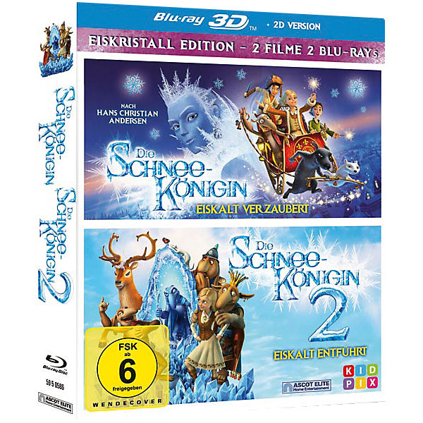 BLU-RAY Die Schneekönigin 1+2 (3D + 2D Version)
