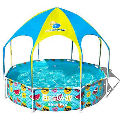 Frame Pool Splash-in-Shade mit Sonnendach und Sprinkler 244 x 51cm