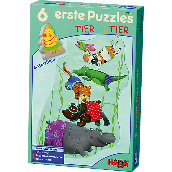 6 erste Puzzle - Tier auf Tier