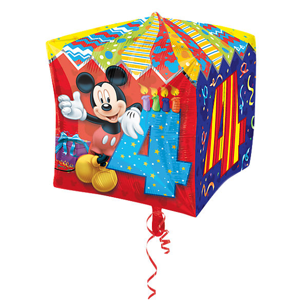 Folienballon Mickey Maus Zahl 4