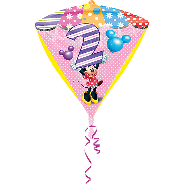 Folienballon Minnie Maus Zahl 2