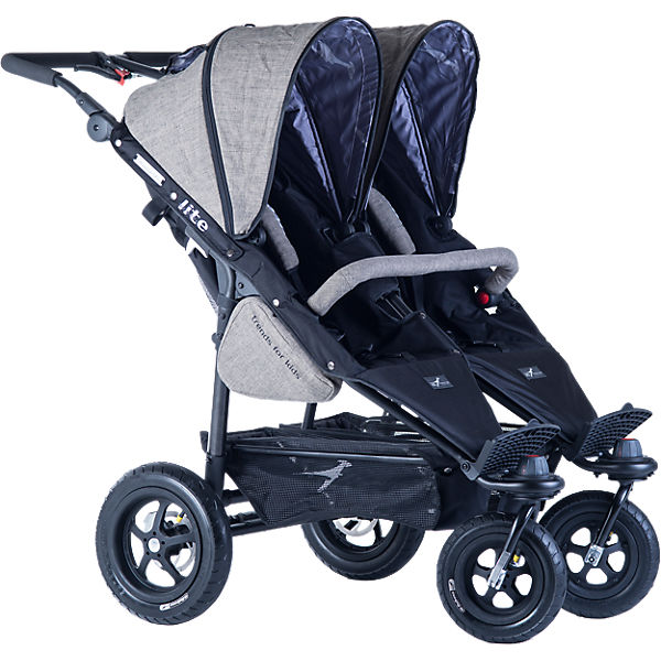 Zwillingswagen Twinner Lite, Premium, melange-schlamm