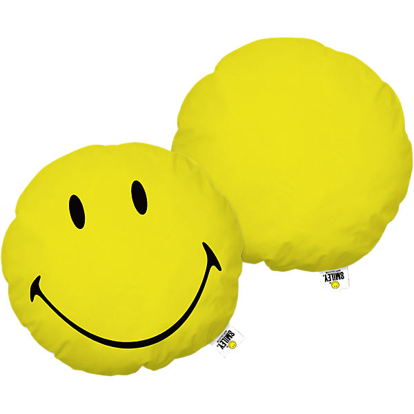 Kuschelkissen Smiley Original, gelb, 35 cm