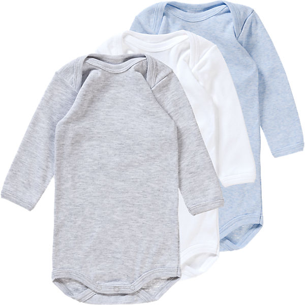 PETIT BATEAU Baby Bodys 3er-Pack für Jungen