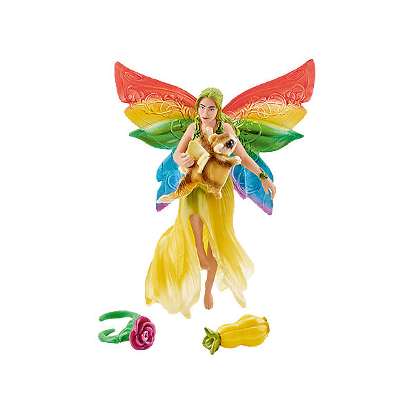 Schleich 41437 bayala: Regenbogenelfe Meena mit Flughörnchen