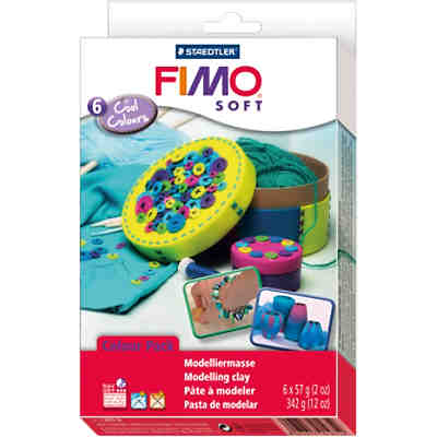 FIMO soft Materialpackung Cool Colours, 6 x 57 g