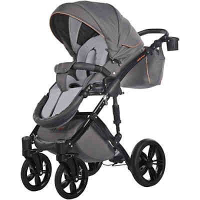 Kombi Kinderwagen Alive Be Carbon, dunkelgrau-orange 2