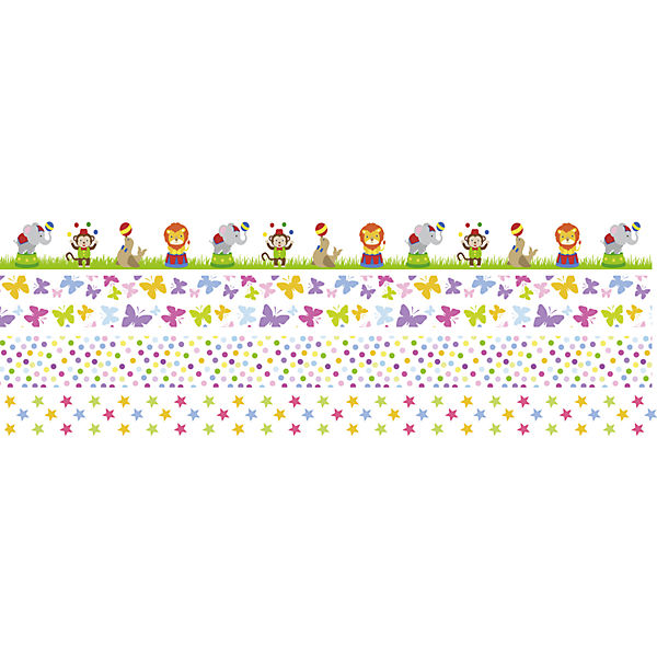 Reispapier-Klebeband Bunt, 4 x 10 m