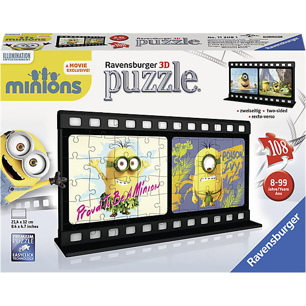 3D Puzzle Filmstreifen Minions Natural 108 Teile