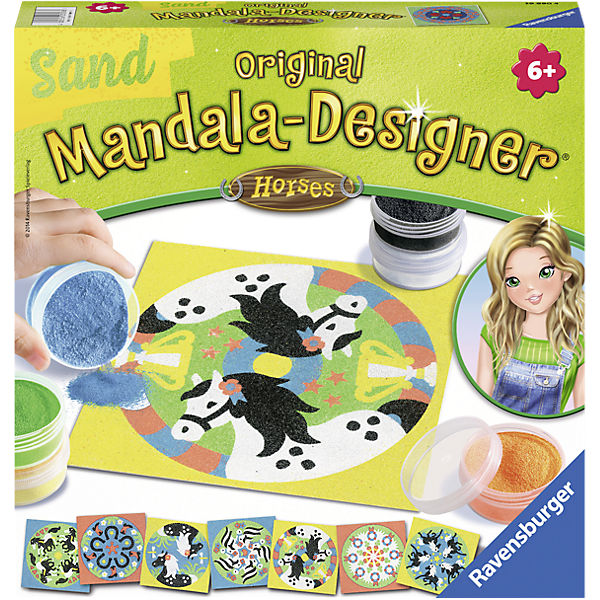 Mandala-Designer Sand Horses