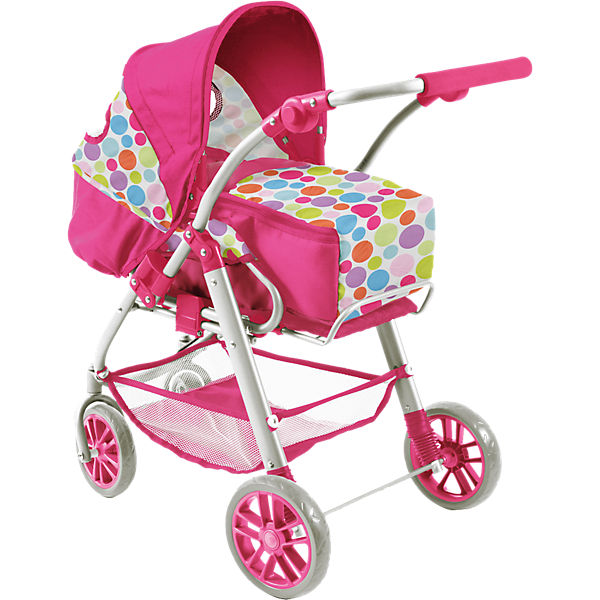 Puppenwagen Kombi Lino, Pinky Bubbles