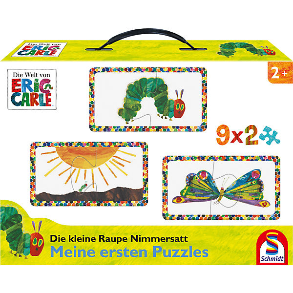 Puzzleset Die kleine Raupe Nimmersatt, 9 x 2 Teile