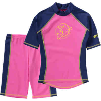 UV-Schutz Schwimmanzug Set T-Shirt + Shorts für Mädchen