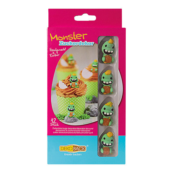 Zuckerdekor Monster, 12 Stück