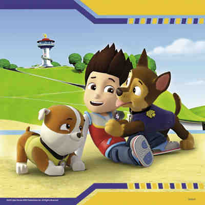 3er Set Puzzle, je 49 Teile, 21x21 cm, PAW Patrol: Helden mit Fell 2