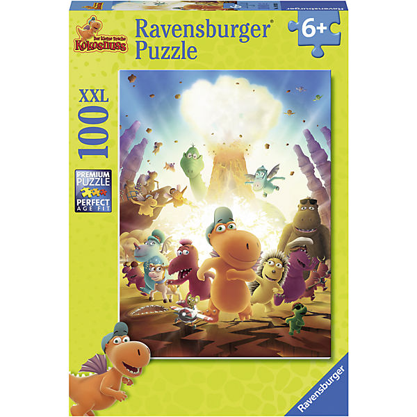 Puzzle Die Abenteuer vom kleinen Drachen Kokosnuss 100 Teile